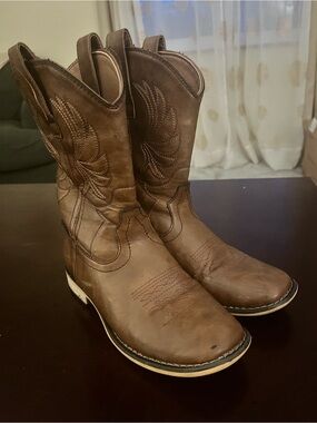 Brown Leather Western Cowboy Boots